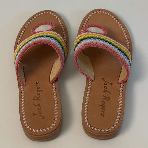 Jack Rogers Jacks Rope Sandals Rainbow Womens Size 6.5 EUC - Picture 3 of 9